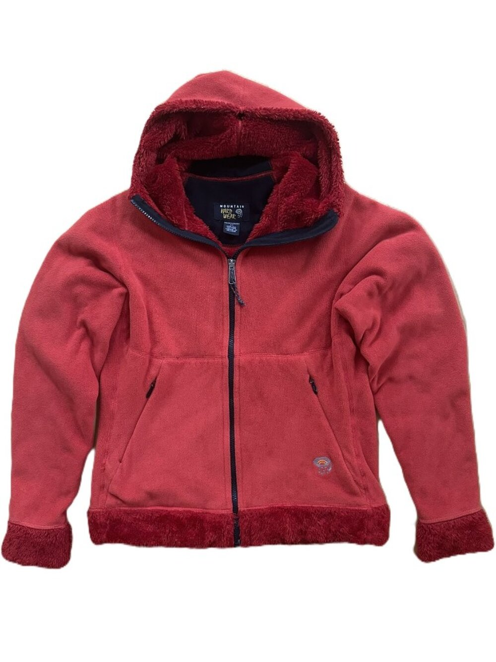 Mountain Hardware Hooded Fleece Jacket Women's Small Red